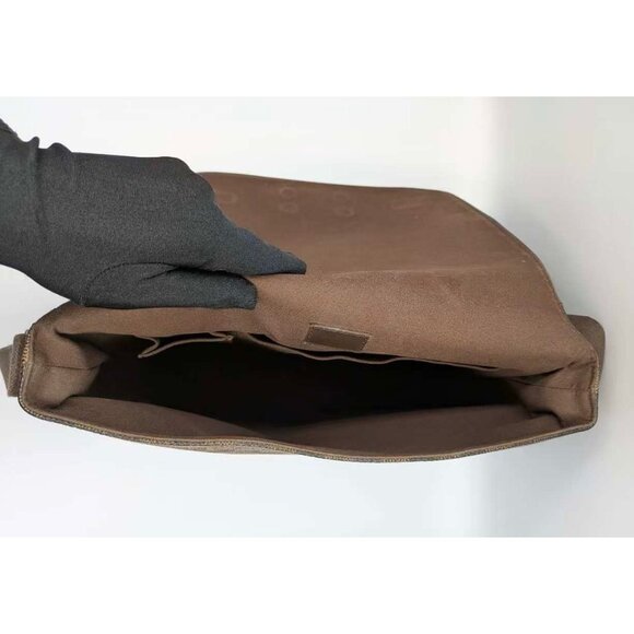 Pre-Owned Louis Vuitton Damier Ebene MM Brooklyn Messenger Bag Brown - Picture 5 of 16